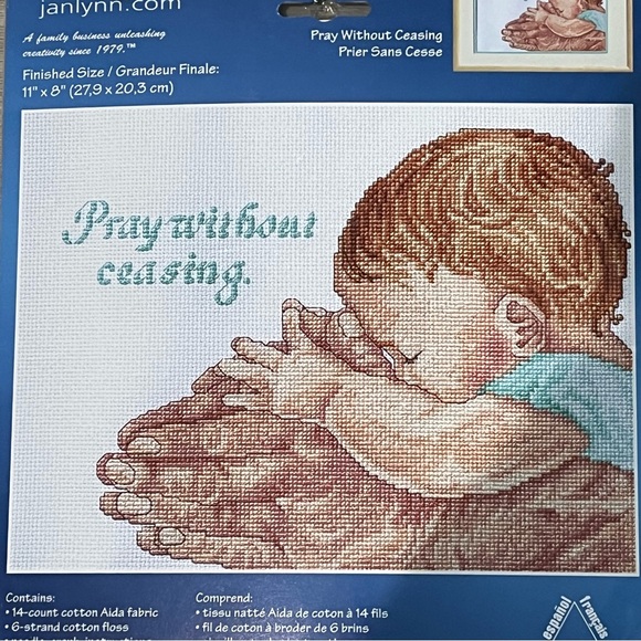 NWT Janlynn Pray Without Ceasing Counted Cross Stitch Kit - Picture 5 of 13